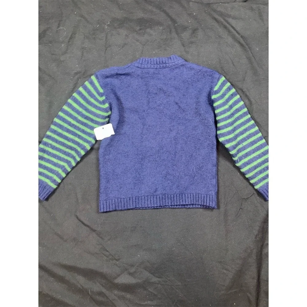 JoJo Maman Bébé Boys Sweater 2T Navy Christmas Dinosaur Trexmas Pullover T-Rex